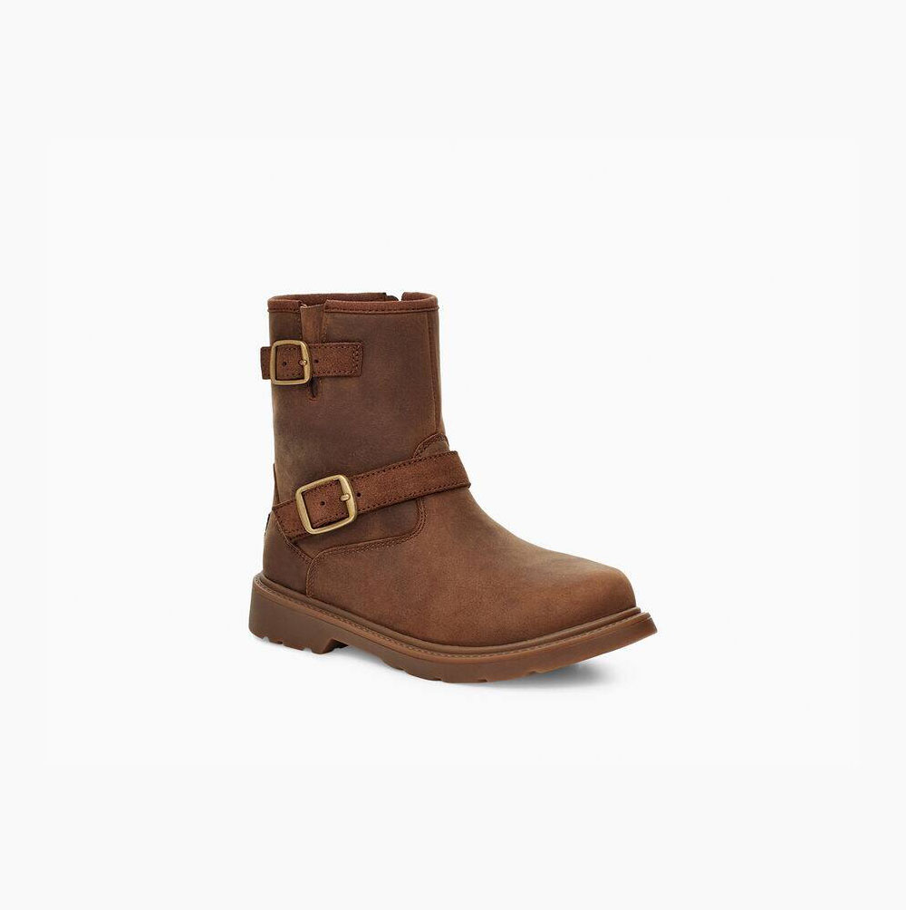 UGG Kinzey Weather Vattentäta Kängor Barn Ljusbruna | TDJRFWRJ