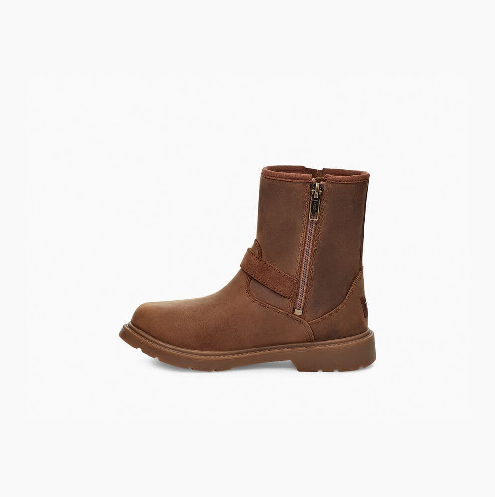 UGG Kinzey Weather Vattentäta Kängor Barn Ljusbruna | TDJRFWRJ