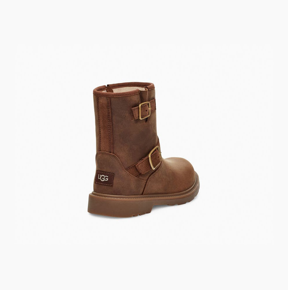 UGG Kinzey Weather Vattentäta Kängor Barn Ljusbruna | TDJRFWRJ