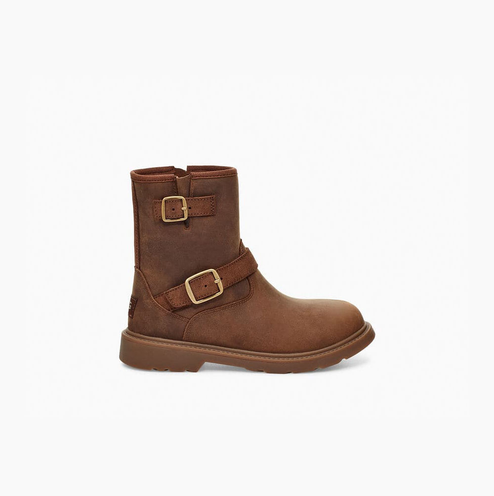 UGG Kinzey Weather Vattentäta Kängor Barn Ljusbruna | TDJRFWRJ