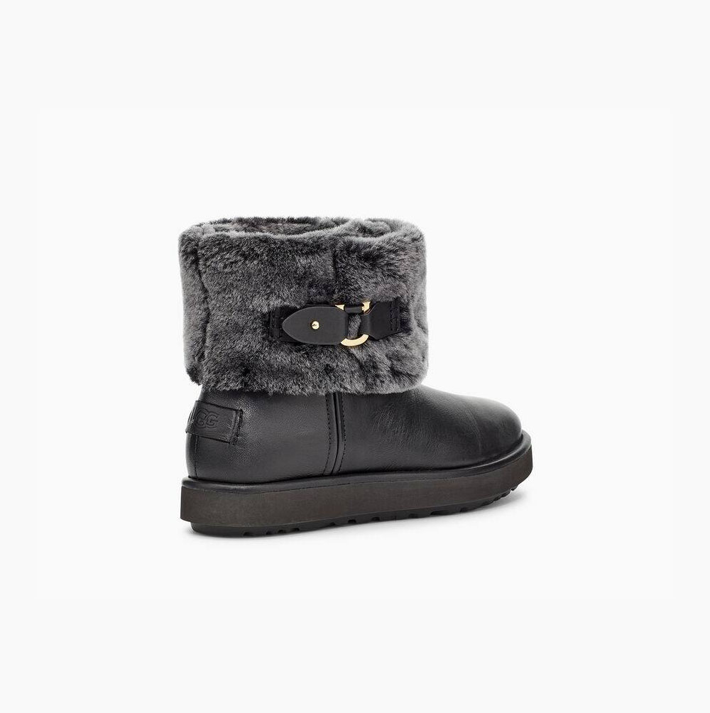 UGG Klassiska Berge Mini Mini Boots Dam Svarta | I8EIN5M8