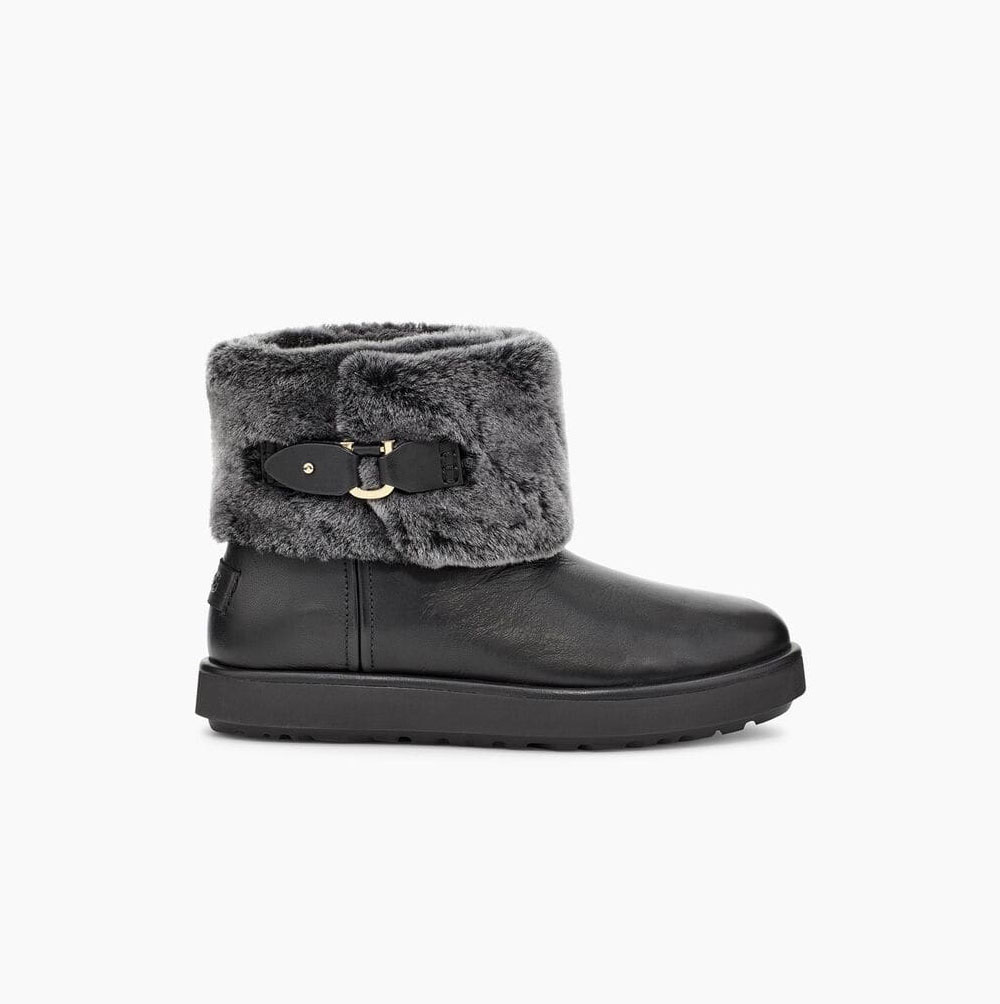 UGG Klassiska Berge Mini Mini Boots Dam Svarta | I8EIN5M8