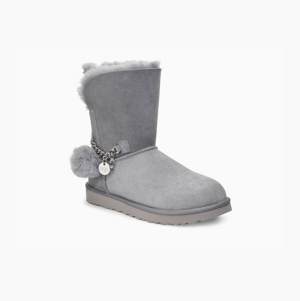 UGG Klassiska Charm Korta Stövlar Dam Grå | 7CGS4Z1U