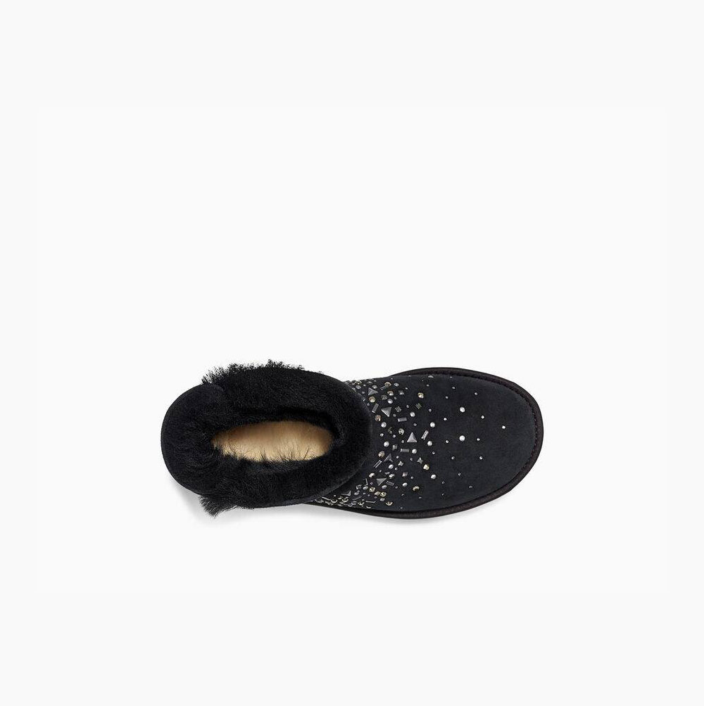 UGG Klassiska Galaxy Bling Mini Mini Boots Dam Svarta | KTHWVEN2