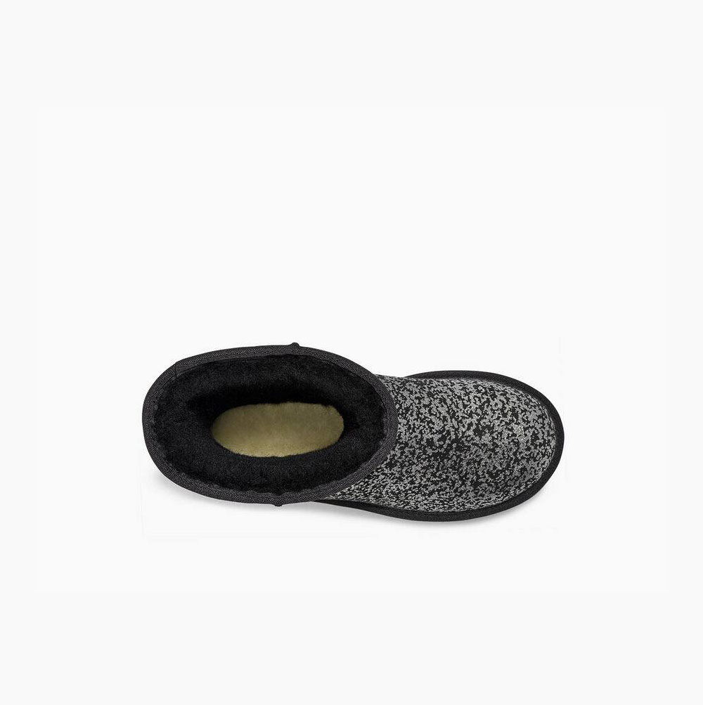 UGG Klassiska II Foil Glam Korta Stövlar Dam Svarta | 4ORSIHXU