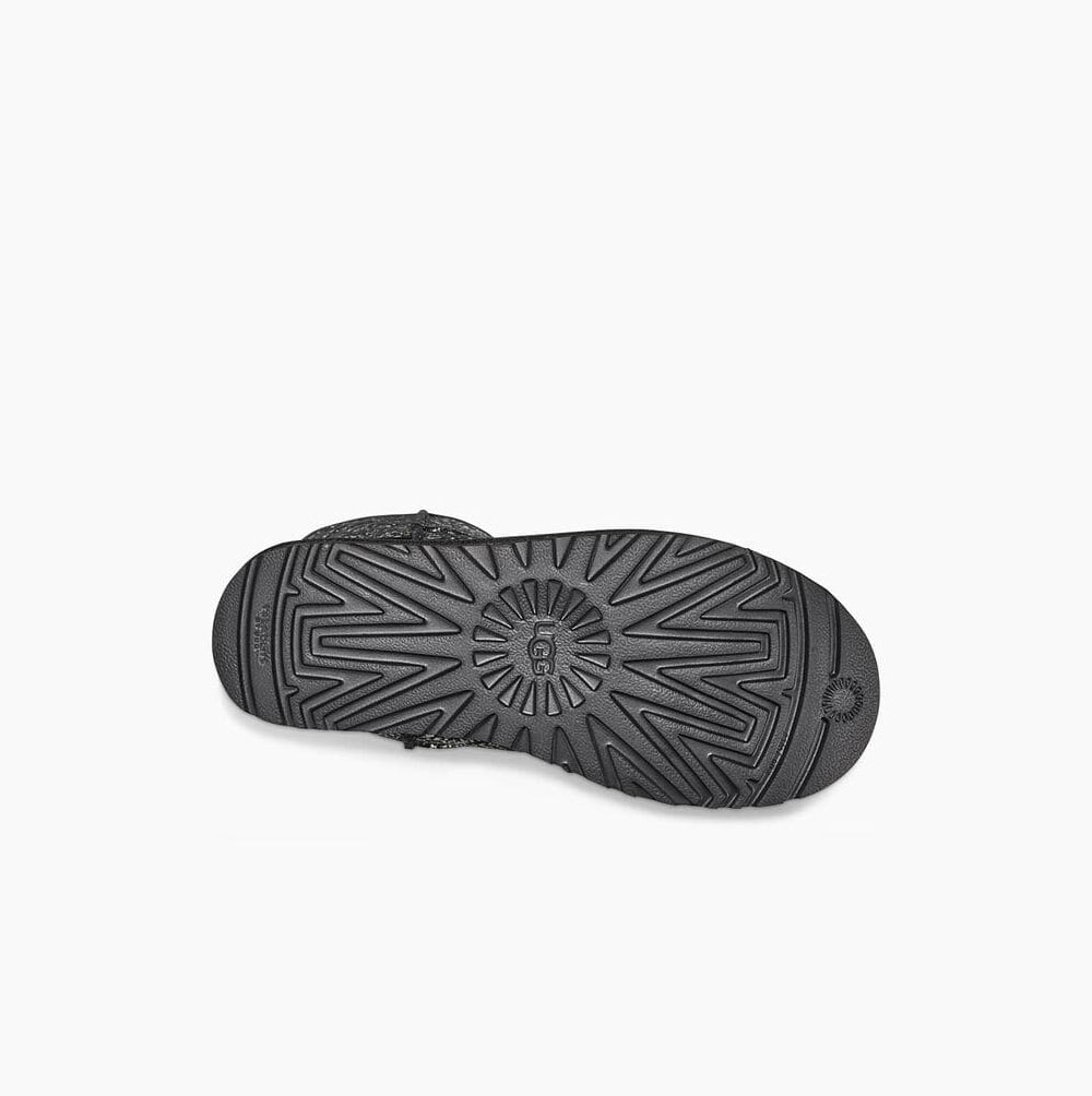 UGG Klassiska II Foil Glam Korta Stövlar Dam Svarta | 4ORSIHXU