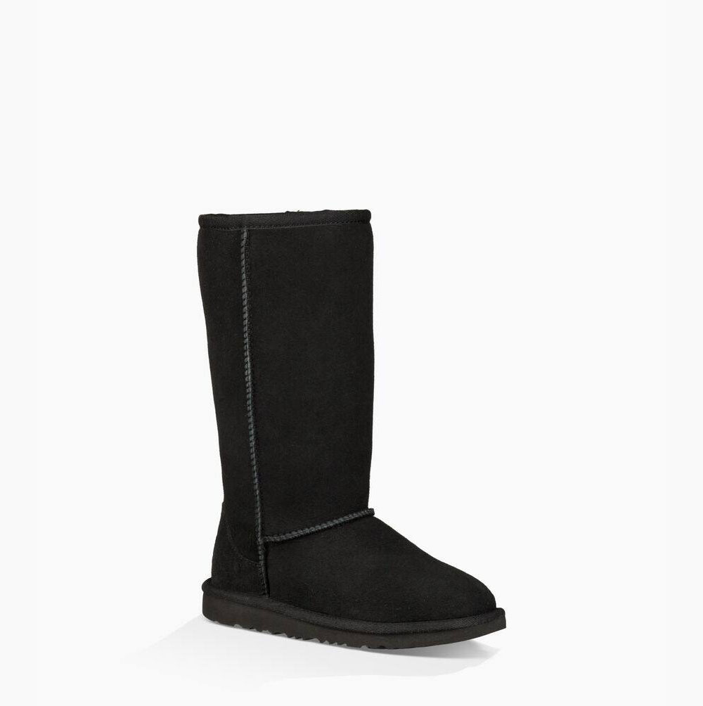 UGG Klassiska II Höga Stövlar Barn Svarta | FUB6E63E