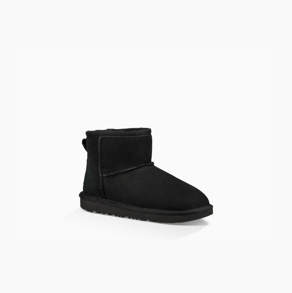 UGG Klassiska II Mini Classic Boots Barn Svarta | YNSHMLOU