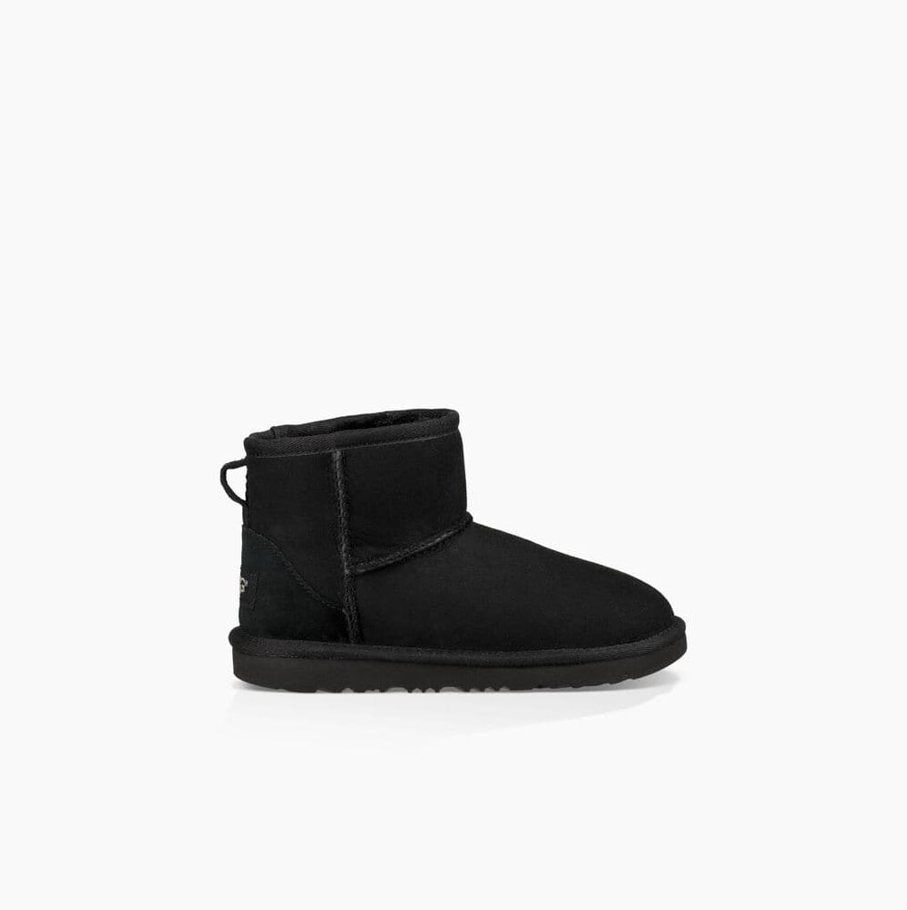UGG Klassiska II Mini Classic Boots Barn Svarta | YNSHMLOU