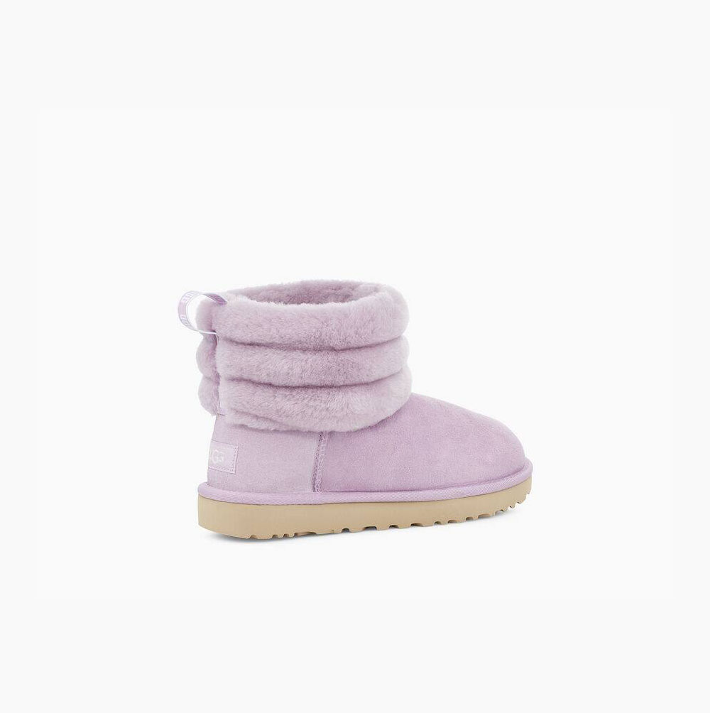 UGG Klassiska Mini Fluff Quilted Boots Dam Ljusrosa | 5EZ53MMJ