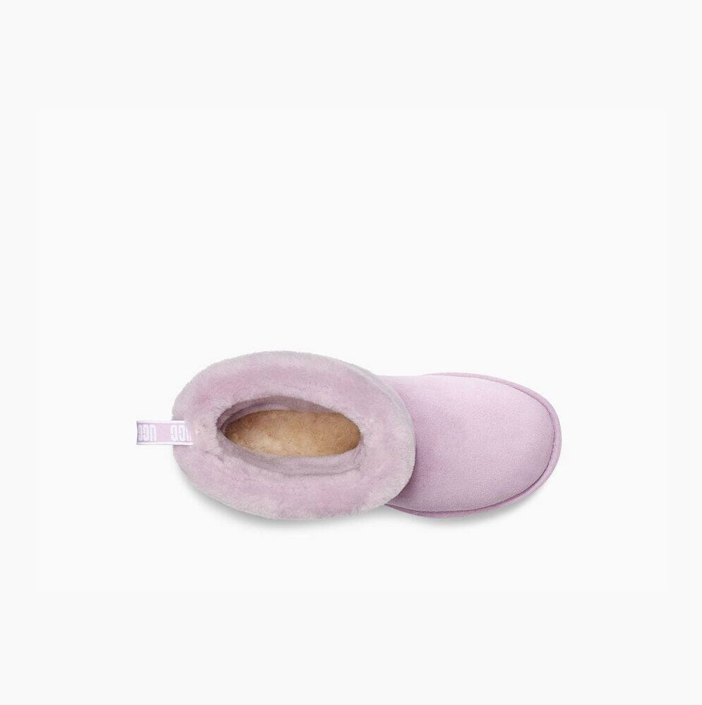 UGG Klassiska Mini Fluff Quilted Boots Dam Ljusrosa | 5EZ53MMJ
