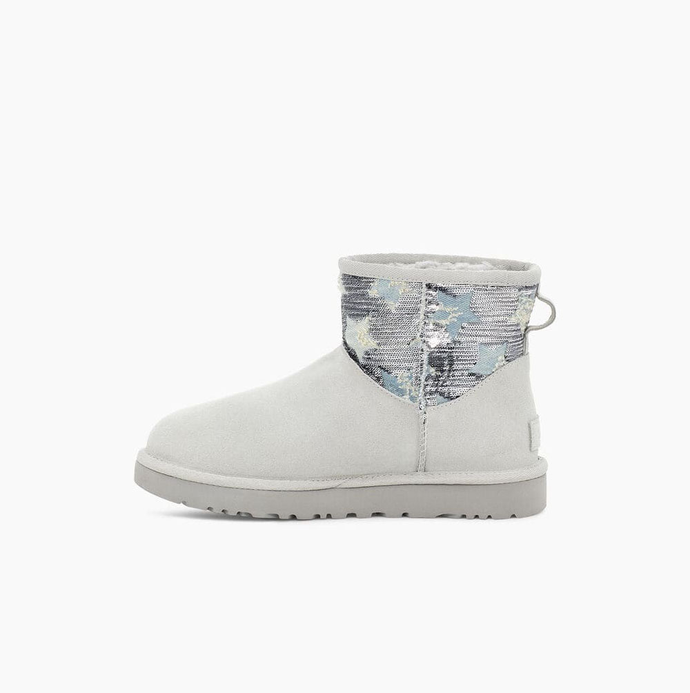 UGG Klassiska Mini Sequin Stars Classic Boots Dam Grå Lila | V8TVXITO