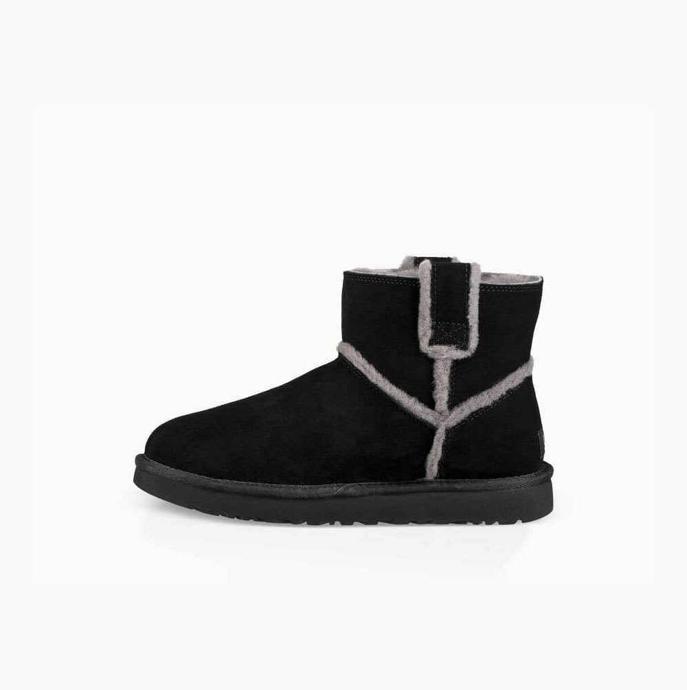 UGG Klassiska Mini Spill Seam Boot Classic Boots Dam Svarta | 8Z70C0F2