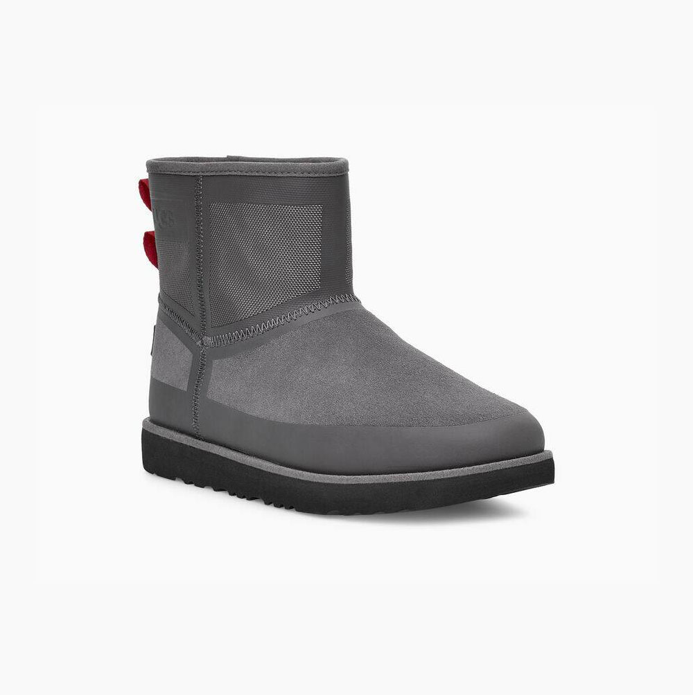 UGG Klassiska Mini Urban Tech Weather Classic Boots Herr Mörkgrå | W40T9X0U