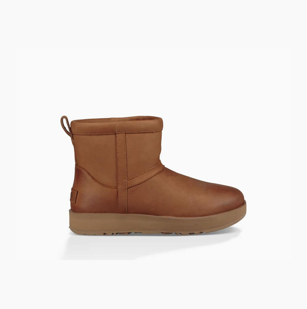 UGG Klassiska Mini Vattentäta Kängor Dam Bruna | V6YXVT00
