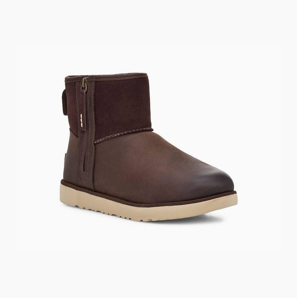 UGG Klassiska Mini Zip Classic Boots Herr Bruna | RLOY541O