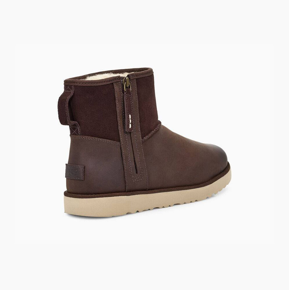 UGG Klassiska Mini Zip Classic Boots Herr Bruna | RLOY541O