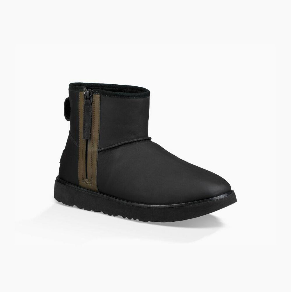 UGG Klassiska Mini Zip Weather Classic Boots Herr Svarta | 0LMH5SP0