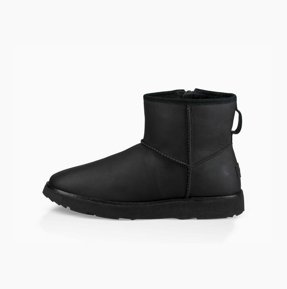 UGG Klassiska Mini Zip Weather Classic Boots Herr Svarta | 0LMH5SP0