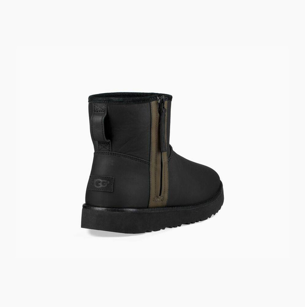 UGG Klassiska Mini Zip Weather Classic Boots Herr Svarta | 0LMH5SP0