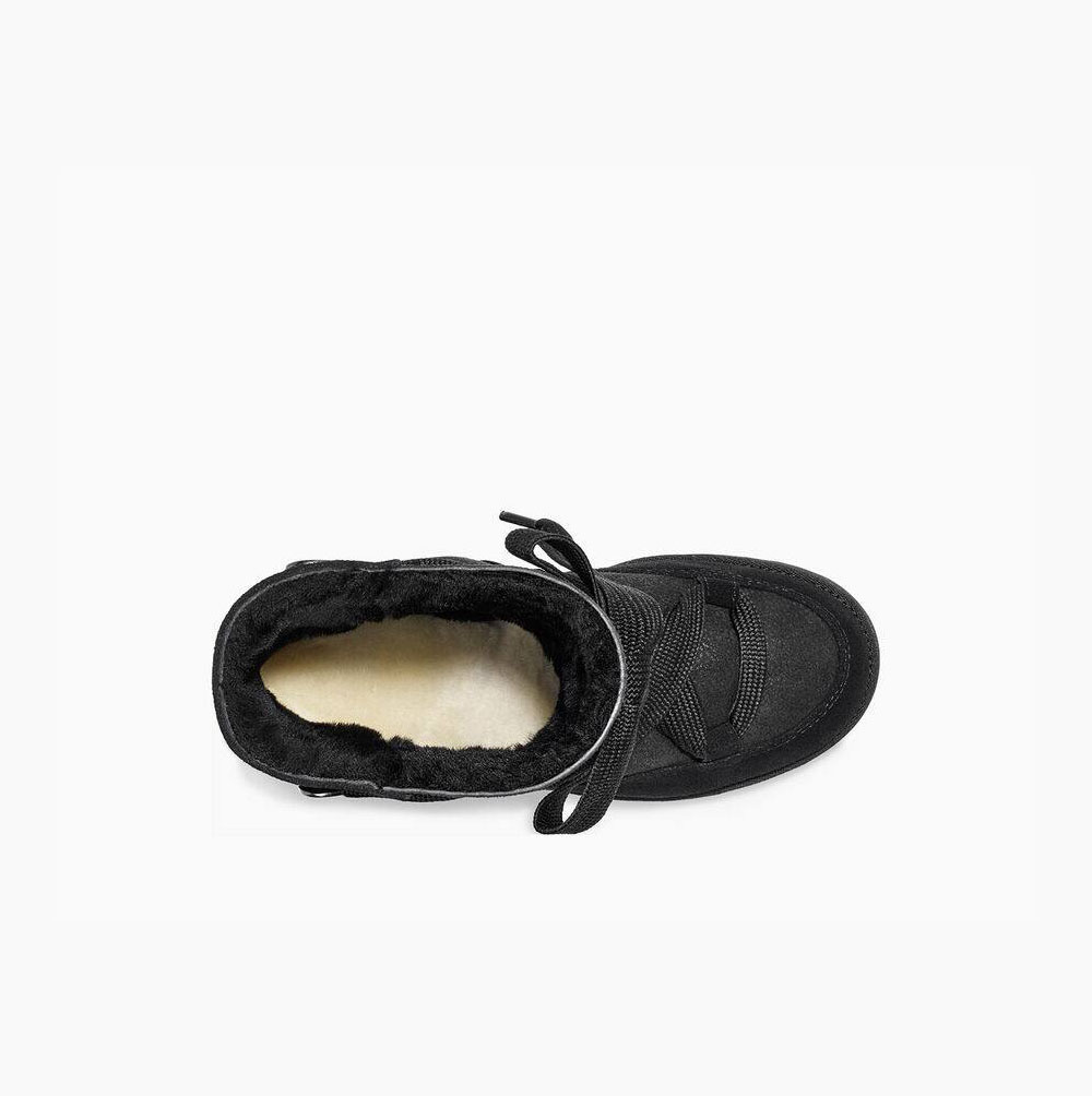 UGG Klassiska Spets-up Classic Boots Dam Svarta | EEJWT0GE