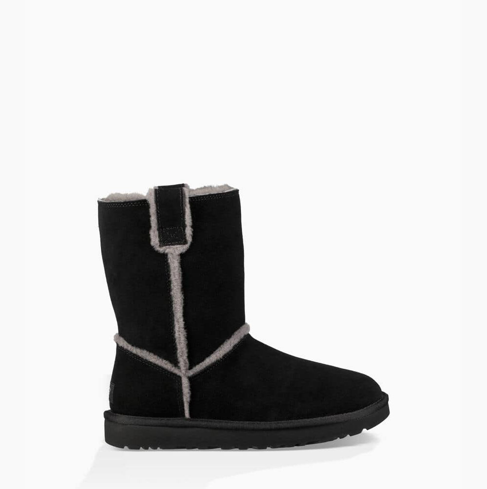 UGG Klassiska Spill Seam Korta Stövlar Dam Svarta | F32A1A65
