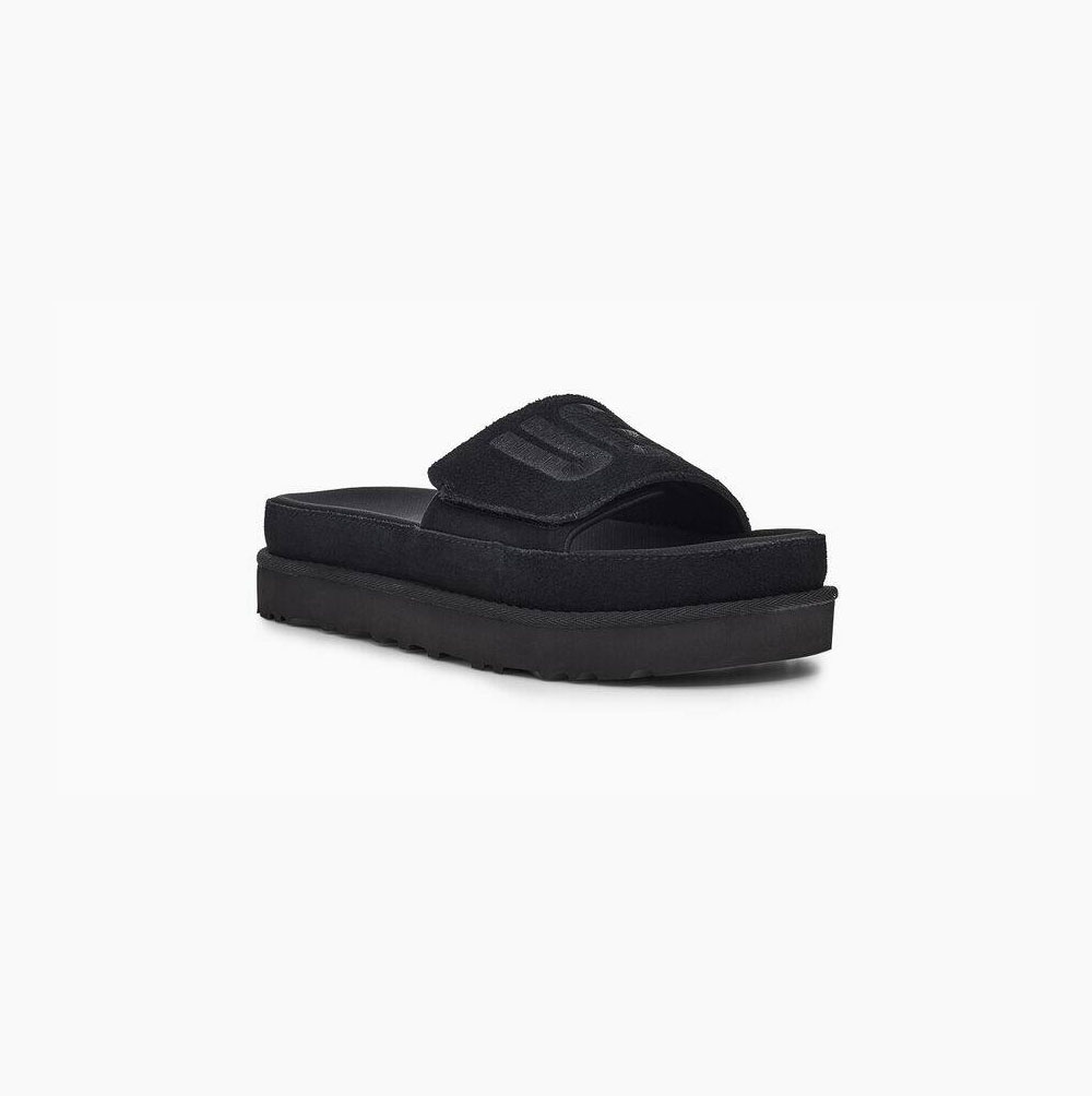 UGG Laton Platform Badtofflor Badtofflor Dam Svarta | 0VJNS2YA