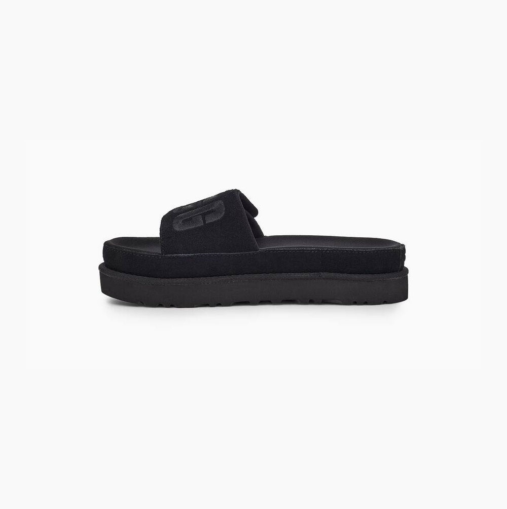 UGG Laton Platform Badtofflor Badtofflor Dam Svarta | 0VJNS2YA
