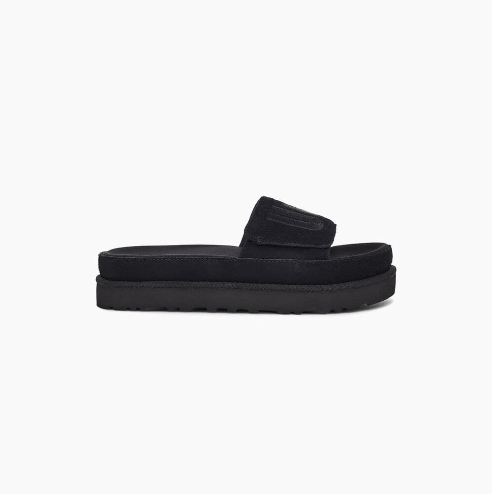 UGG Laton Platform Badtofflor Badtofflor Dam Svarta | 0VJNS2YA
