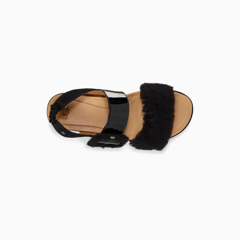 UGG Le Fluff Platå Sandaler Dam Svarta | JQYZ6692