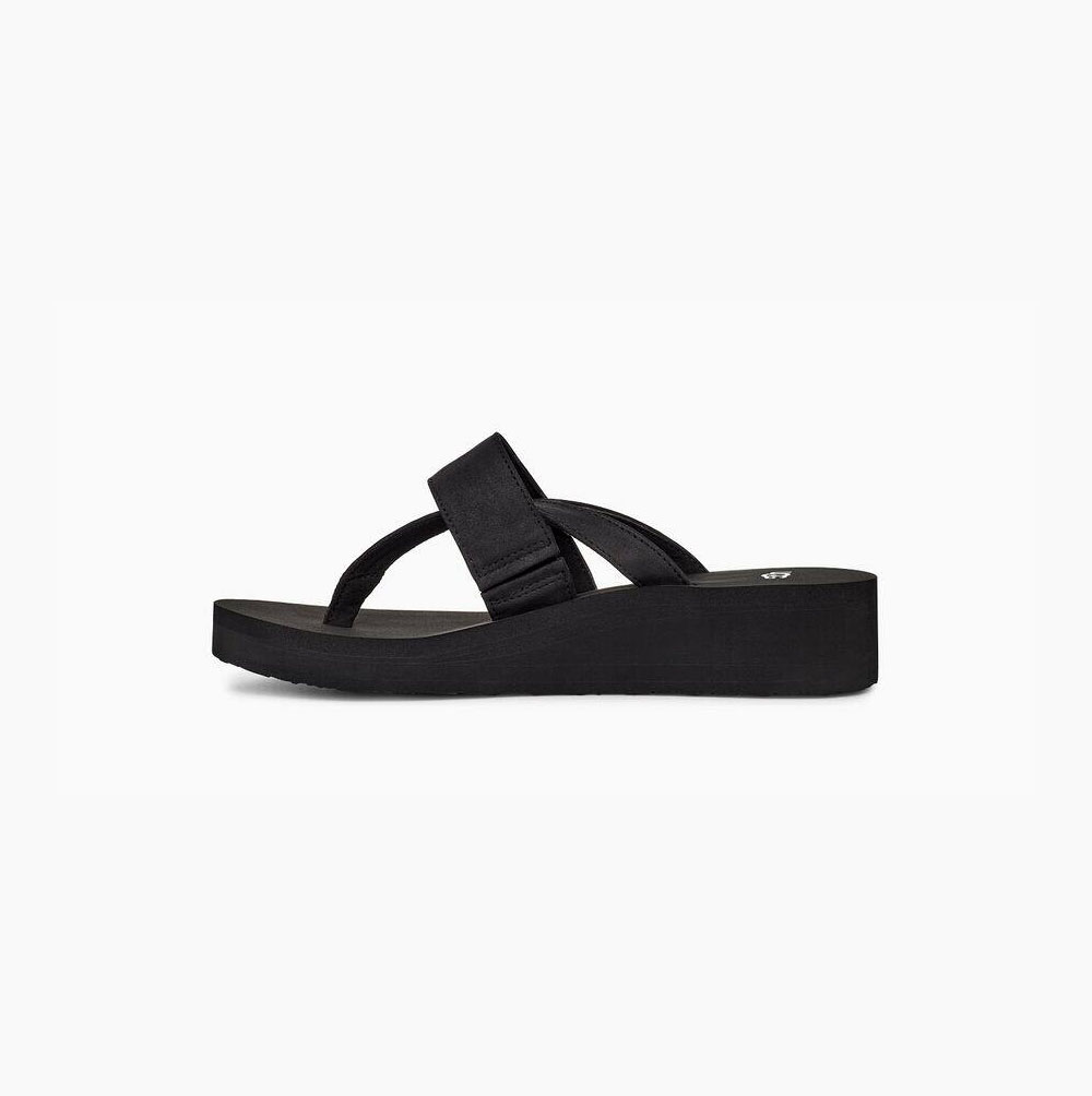 UGG Luna Logo Charm Platå Sandaler Dam Svarta | HDRVOYEX