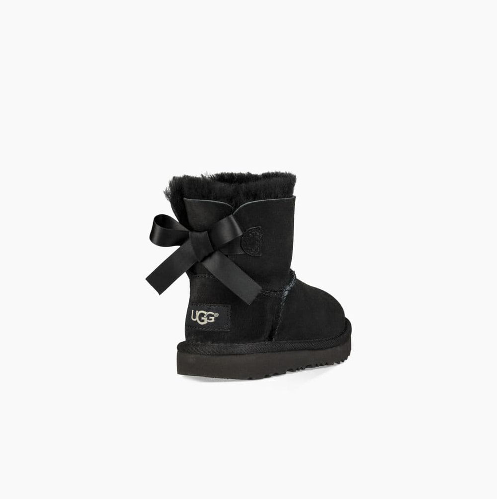 UGG Mini Bailey Bow II Bow Boots Barn Svarta | 81BJFWU3