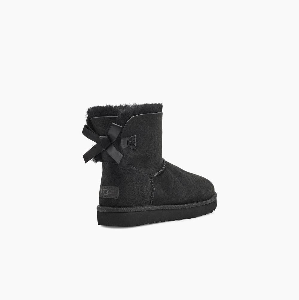 UGG Mini Bailey Bow II Bow Boots Dam Svarta | TDTD8XMN