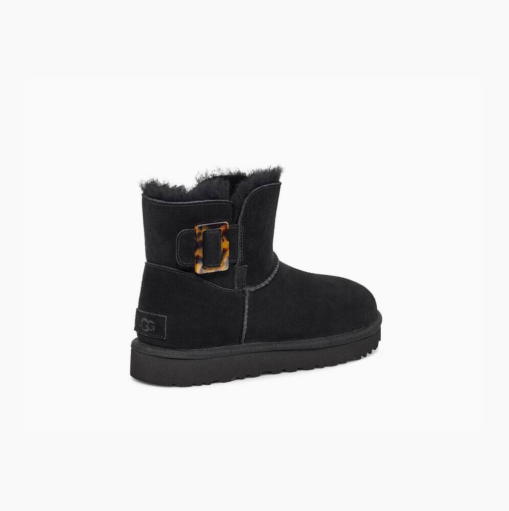 UGG Mini Bailey Mode Spännen Mini Boots Dam Svarta | BCTCLHKO