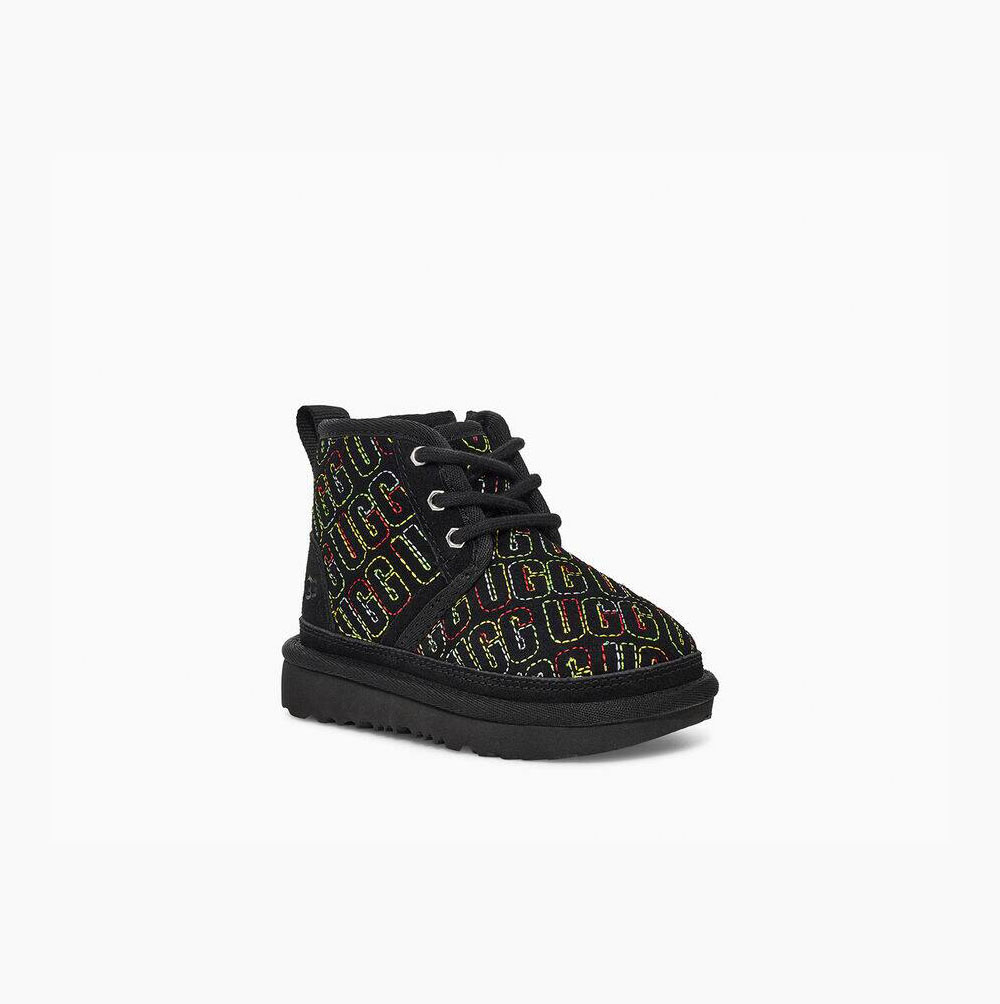 UGG Neumel II Tryck Stitch Neumel Boots Barn Svarta | 418A5SA7