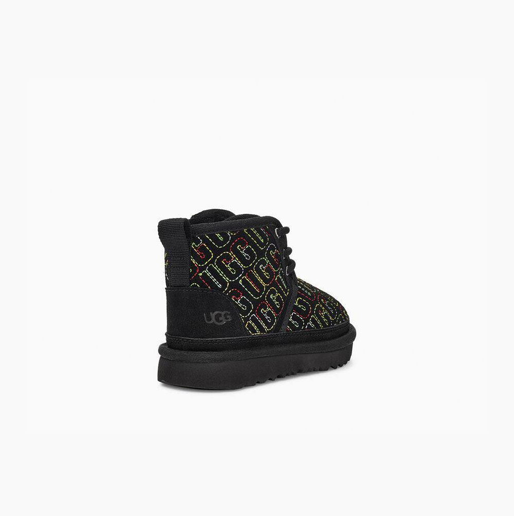 UGG Neumel II Tryck Stitch Neumel Boots Barn Svarta | 418A5SA7