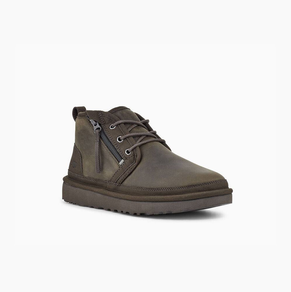 UGG Neumel Zip Chukka Snörkängor Herr Svarta Olivgröna | GKY78D7Q