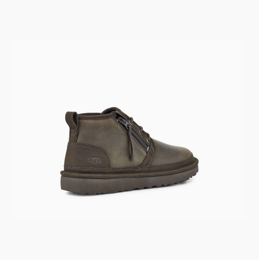 UGG Neumel Zip Chukka Snörkängor Herr Svarta Olivgröna | GKY78D7Q