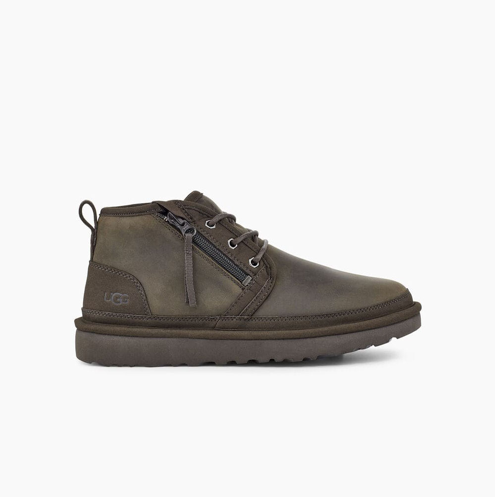 UGG Neumel Zip Chukka Snörkängor Herr Svarta Olivgröna | GKY78D7Q