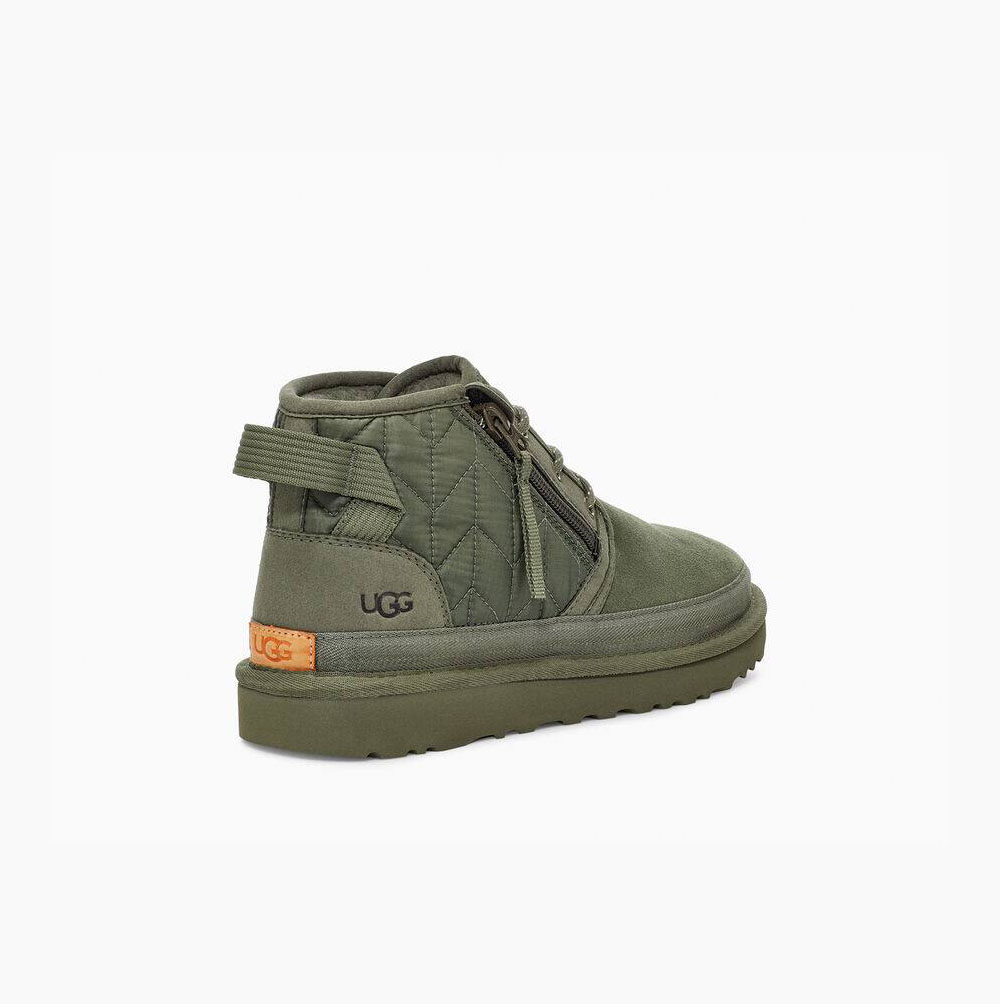 UGG Neumel Zip Quilting Quilted Boots Herr Gröna | ZUML0ZE3