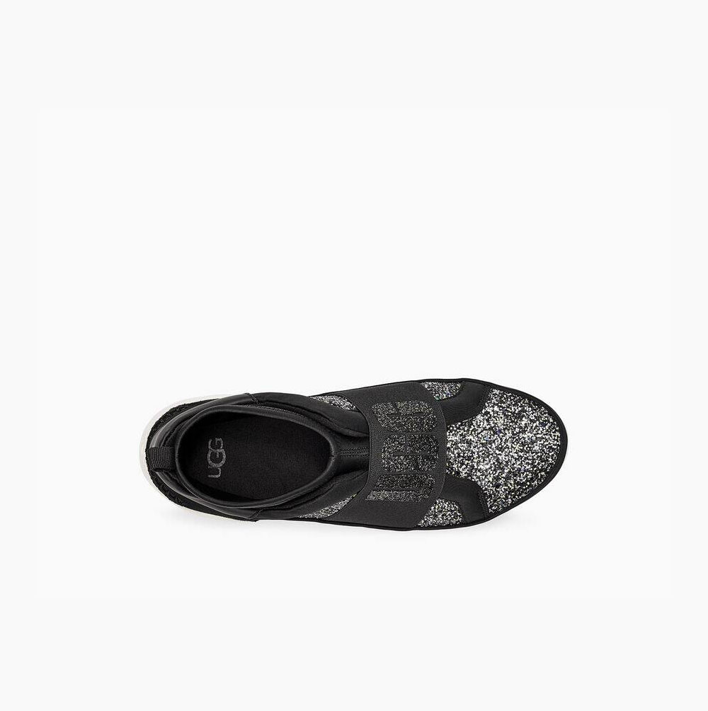 UGG Neutra Tjock Glitter Sneakers Dam Svarta | MCQHAU9I