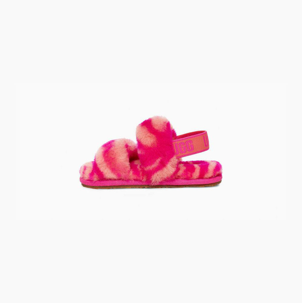 UGG Oh Yeah Zebra Plattformstofflor Barn Rosa | P9XGNE62