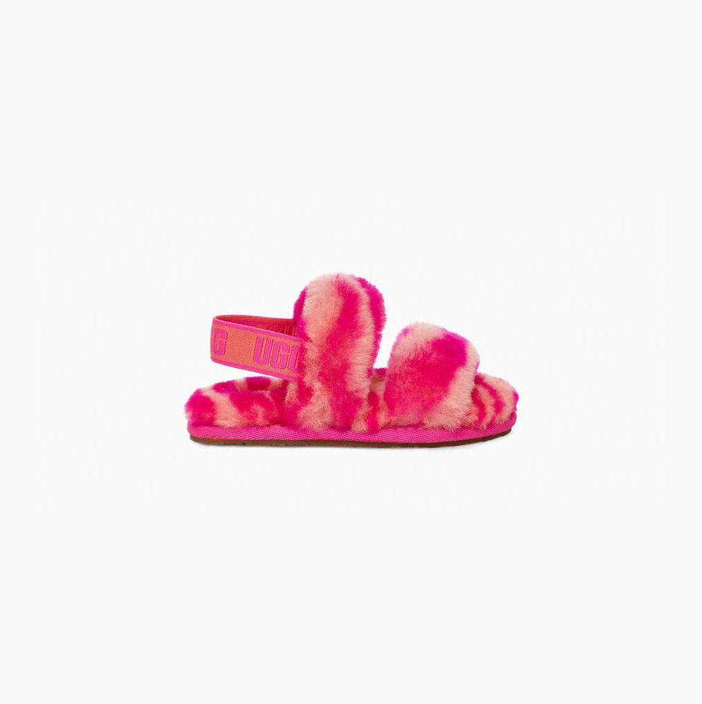 UGG Oh Yeah Zebra Plattformstofflor Barn Rosa | P9XGNE62