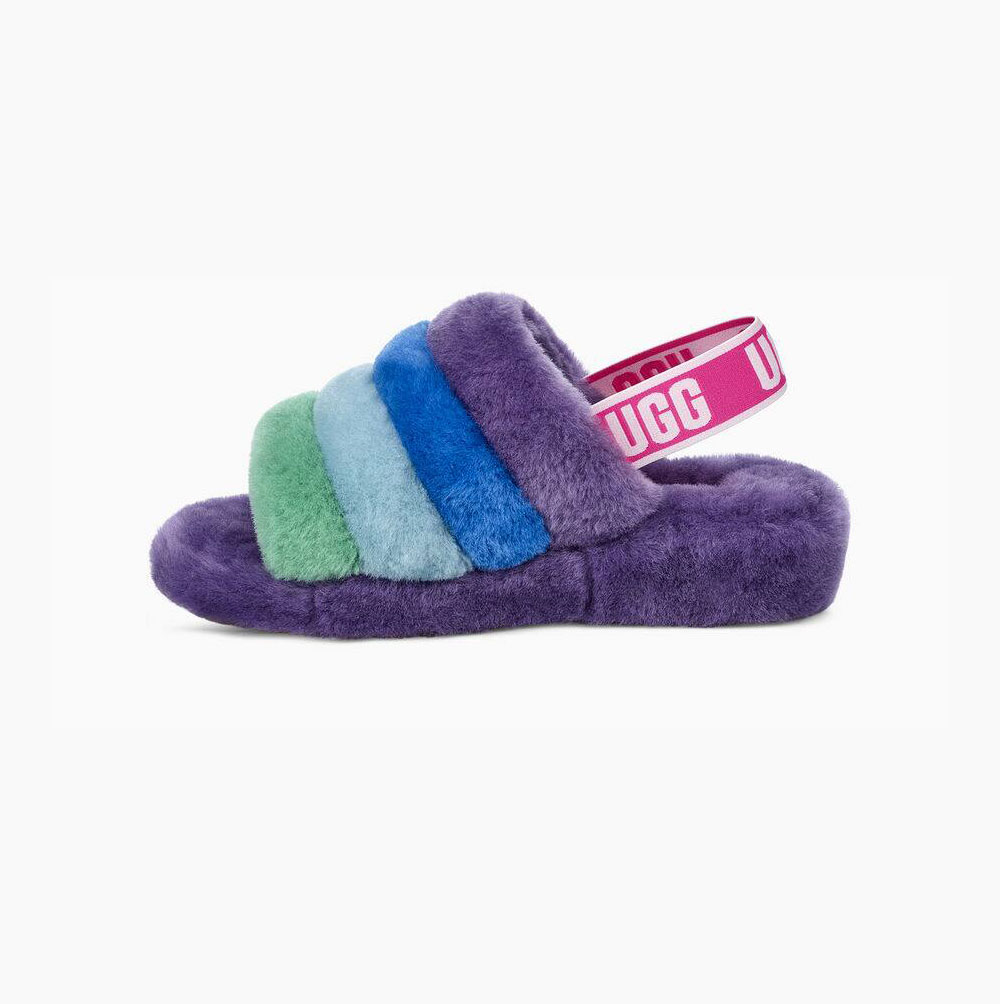 UGG Pride Fluff Yeah Plattformstofflor Herr Olika Färger Lila | 1DLXHTFH