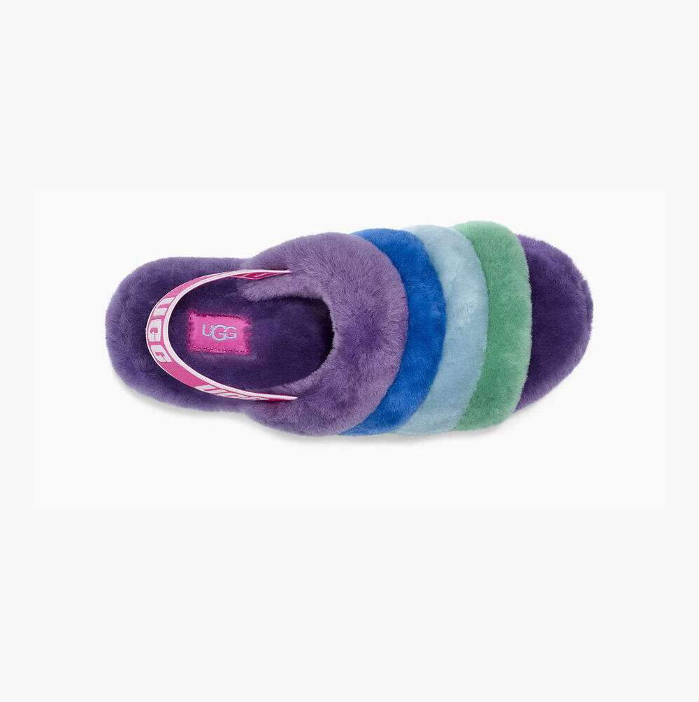 UGG Pride Fluff Yeah Plattformstofflor Herr Olika Färger Lila | 1DLXHTFH