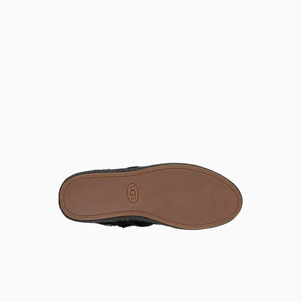 UGG Reid Moc Snörkängor Dam Svarta | F57HJKI5