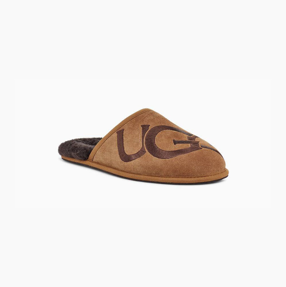 UGG Scuff Logo Tofflor Herr Bruna | ZVDUNTVO