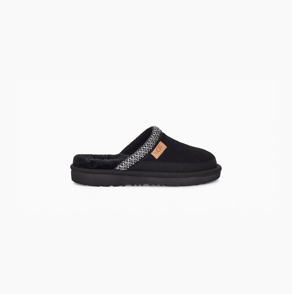 UGG Tasman II Slip-on Tofflor Barn Svarta | E1O3VXB7