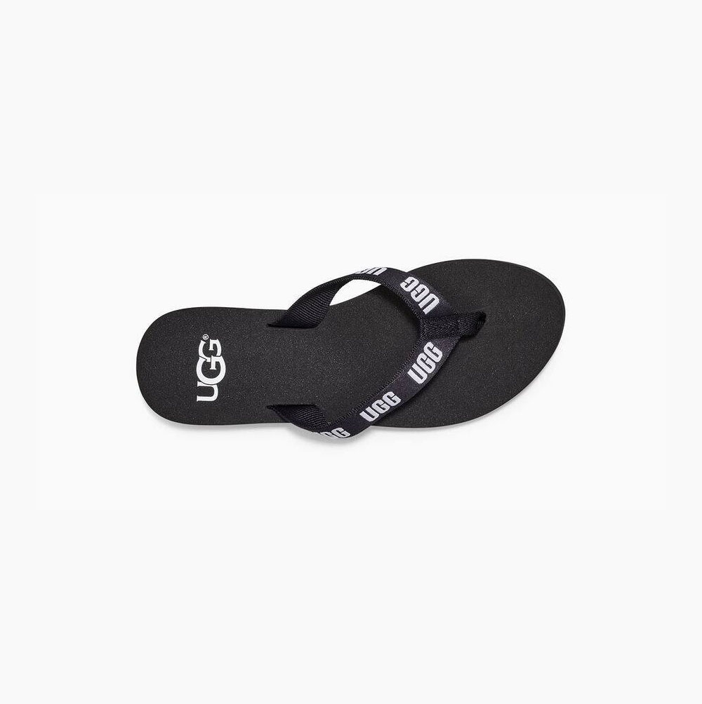 UGG Tryck Flip Flop Dam Svarta | HPR4P67K