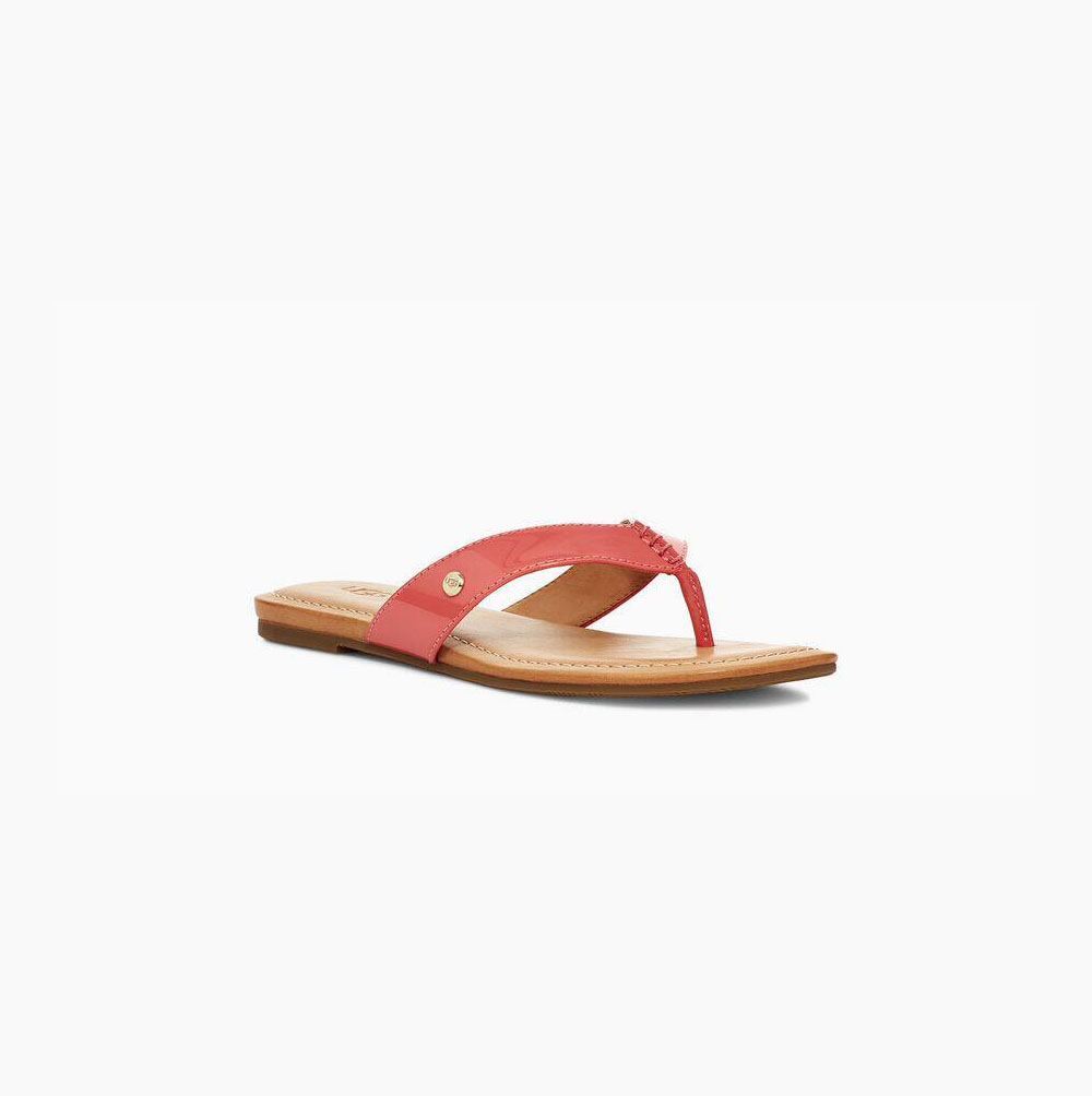 UGG Tuolumne Lack Flip Flop Dam Korall | 3MA3PMPR